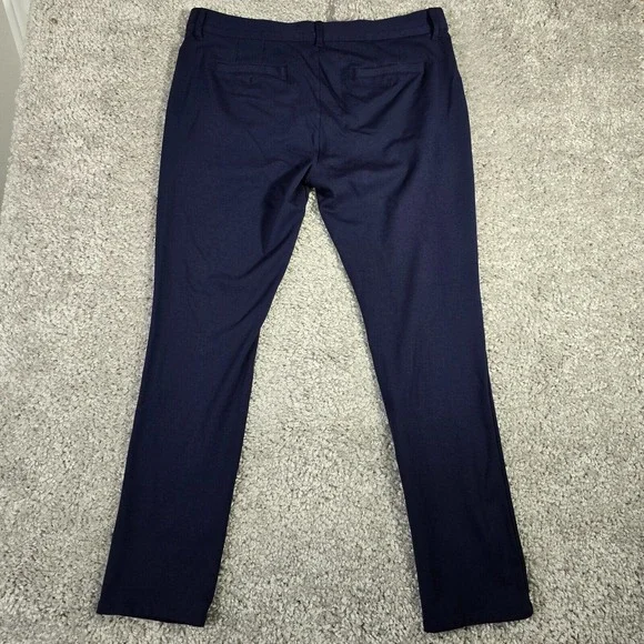 Bugatchi Chino Pants Men's 38 Navy Blue Stretch Rayon‎ Blend Flat Front Trousers - Picture 7 of 13
